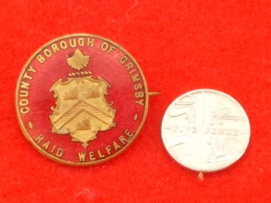 WW11 - Pin Badge - County Borough of Grimsby Raid Welfare