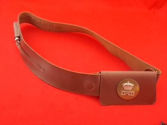 Officers Leather Cross Belt & Pouch with Whistle - 4/7 Dragoon Guards