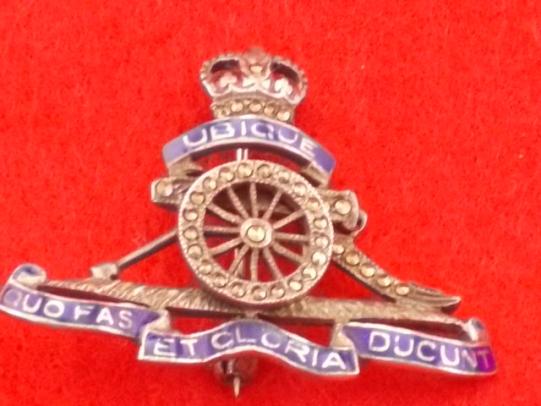 Silver Sweetheart Broach - Royal Artillery