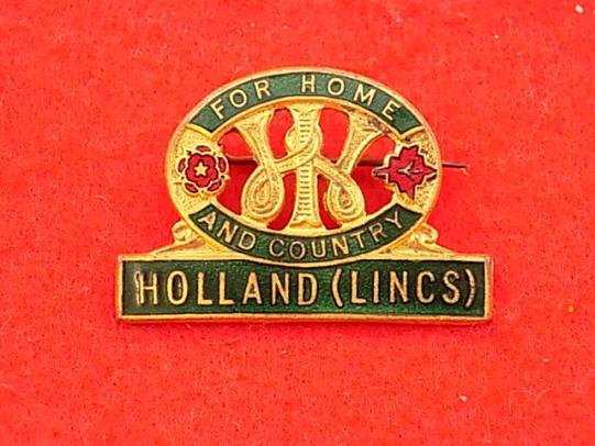 Pin Badge - Women's Institute For Home & Country - Holland (Lincs)