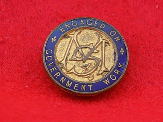 Lapel Badge - Engaged on Government Work M & S