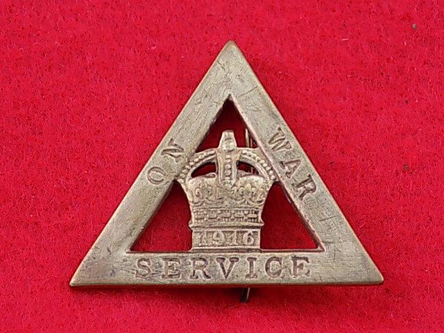 WW1 Pin Badge - On War Service 1916