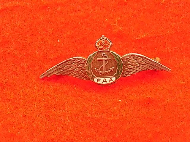 Silver Sweetheart Badge - Fleet Air Arm wings