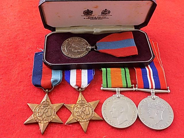 WW11 Medal Group un-named & Boxed Imperial Service Medal
